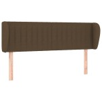 vidaXL Tăblie de pat cu aripioare maro închis 147x23x78/88 cm textil