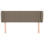 vidaXL Tăblie de pat cu aripioare gri taupe 147x23x78/88 cm textil