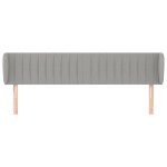 vidaXL Tăblie de pat cu aripioare gri deschis 163x23x78/88 cm textil