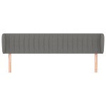 vidaXL Tăblie de pat cu aripioare gri închis 163x23x78/88 cm textil vidaXL Tăblie de pat cu aripioare gri închis 163x23x78/88 cm textil