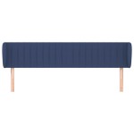 vidaXL Tăblie de pat cu aripioare, albastru, 163x23x78/88 cm textil vidaXL Tăblie de pat cu aripioare, albastru, 163x23x78/88 cm textil