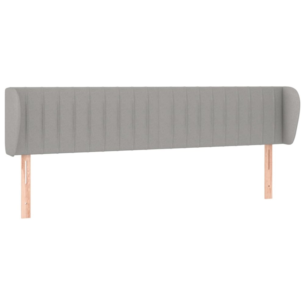 vidaXL Tăblie de pat cu aripioare gri deschis 183x23x78/88 cm textil