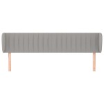 vidaXL Tăblie de pat cu aripioare gri deschis 183x23x78/88 cm textil