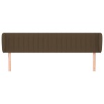 vidaXL Tăblie de pat cu aripioare maro închis 183x23x78/88 cm textil