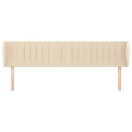 vidaXL Tăblie de pat cu aripioare crem 203x23x78/88 cm textil vidaXL Tăblie de pat cu aripioare crem 203x23x78/88 cm textil