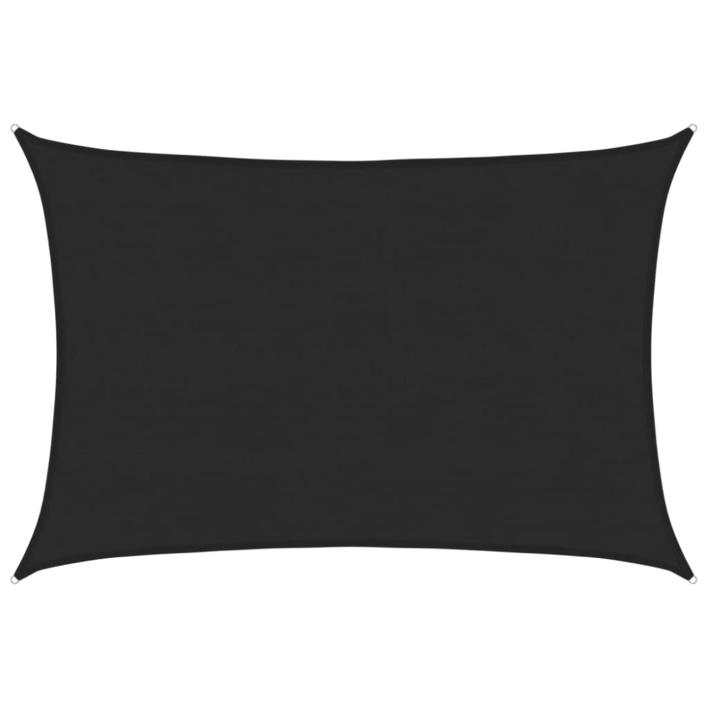 vidaXL Pânză parasolar, negru, 5x6 m, HDPE, 160 g/m²