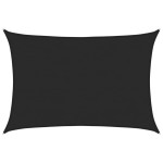 vidaXL Pânză parasolar, negru, 5x6 m, HDPE, 160 g/m²