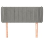 vidaXL Tăblie de pat cu aripioare gri deschis 83x23x78/88 cm catifea