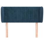 vidaXL Tăblie pat cu aripioare albastru închis 83x23x78/88 cm catifea