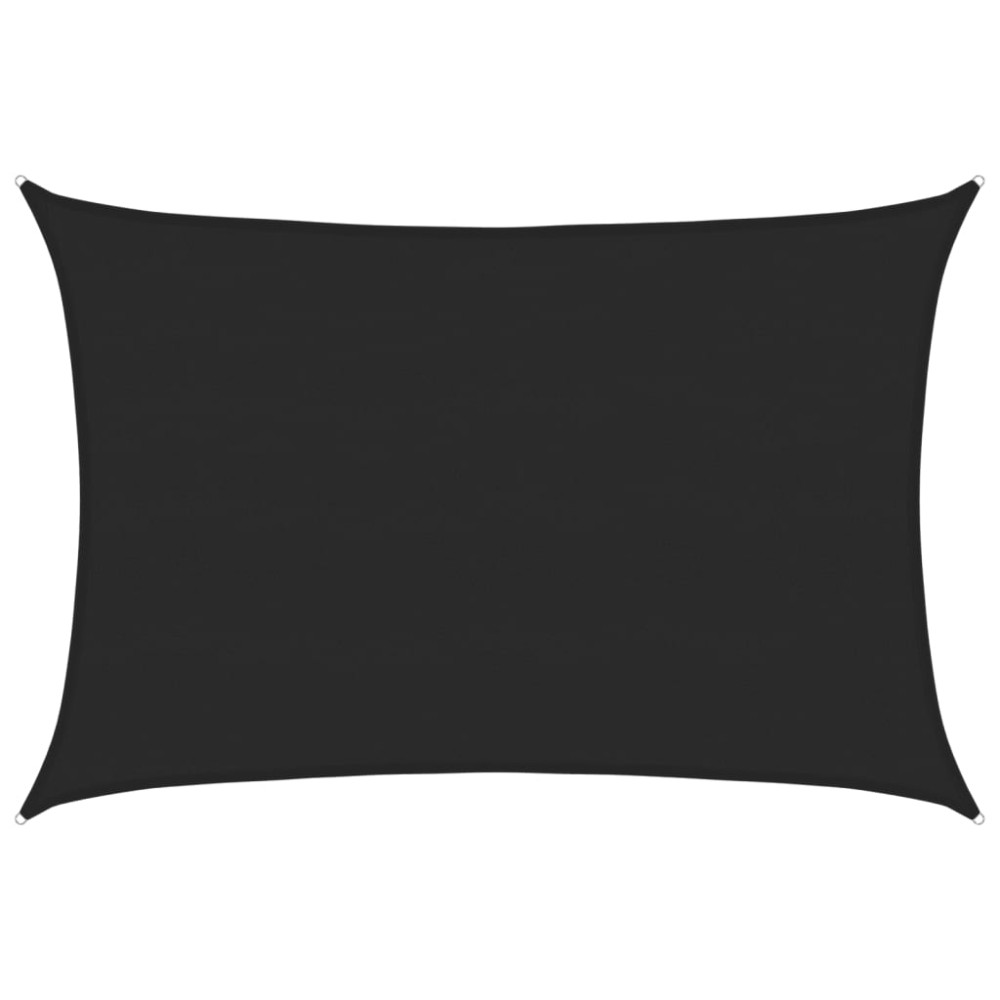 vidaXL Pânză parasolar, negru, 5x7 m, HDPE, 160 g/m²