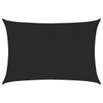 vidaXL Pânză parasolar, negru, 5x7 m, HDPE, 160 g/m²