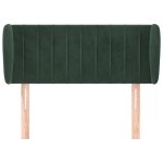 vidaXL Tăblie de pat cu aripioare verde închis 93x23x78/88 cm catifea