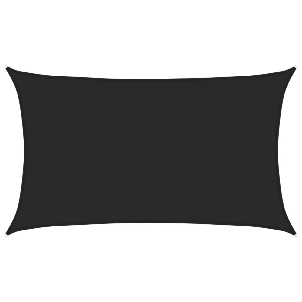 vidaXL Pânză parasolar , negru, 5x8 m , HDPE, 160 g/m²