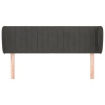 vidaXL Tăblie de pat cu aripioare gri închis 147x23x78/88 cm catifea vidaXL Tăblie de pat cu aripioare gri închis 147x23x78/88 cm catifea