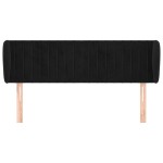 vidaXL Tăblie de pat cu aripioare negru 147x23x78/88 cm catifea