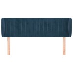 vidaXL Tăblie pat cu aripioare albastru închis 147x23x78/88 cm catifea