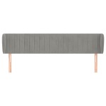 vidaXL Tăblie de pat cu aripioare gri deschis 163x23x78/88 cm catifea