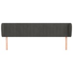 vidaXL Tăblie de pat cu aripioare gri închis 163x23x78/88 cm catifea vidaXL Tăblie de pat cu aripioare gri închis 163x23x78/88 cm catifea