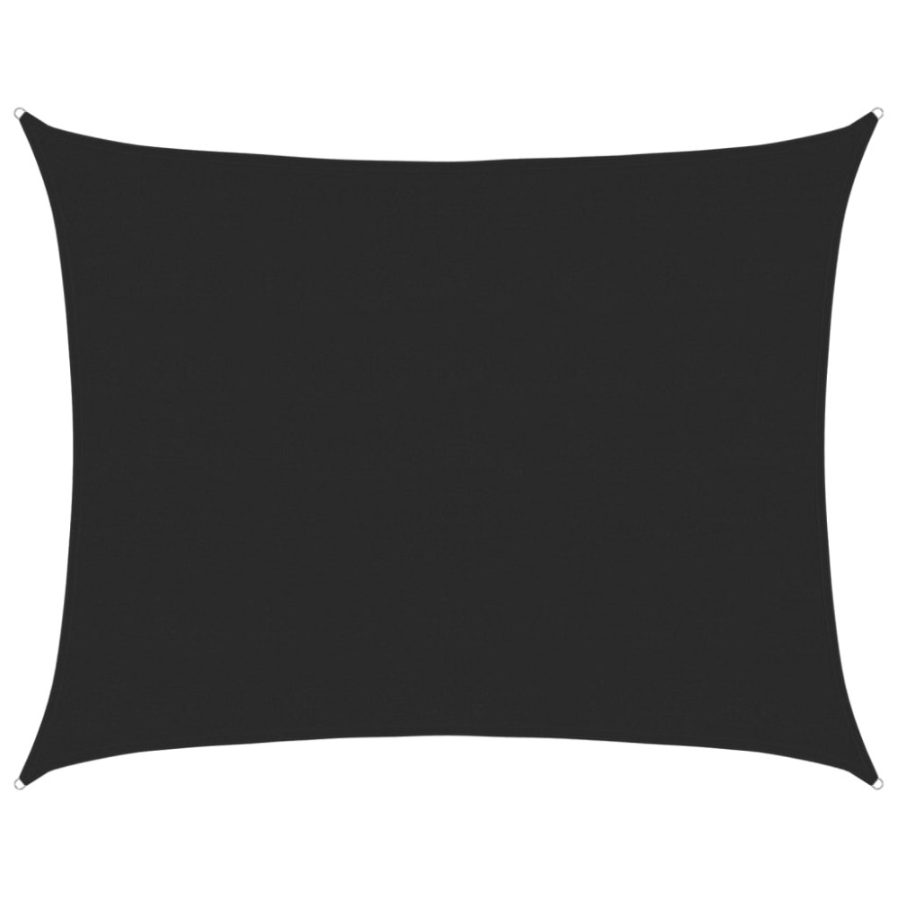 vidaXL Pânză parasolar, negru, 6x7 m, HDPE, 160 g/m²