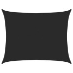 vidaXL Pânză parasolar, negru, 6x7 m, HDPE, 160 g/m²