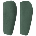 vidaXL Tăblie de pat cu aripioare verde închis 183x23x78/88 cm catifea