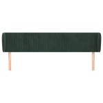 vidaXL Tăblie de pat cu aripioare verde închis 203x23x78/88 cm catifea