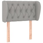 vidaXL Tăblie de pat cu aripioare gri deschis 83x23x78/88 cm textil