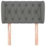 vidaXL Tăblie de pat cu aripioare gri închis 83x23x78/88 cm textil