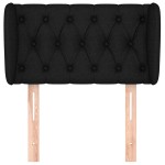 vidaXL Tăblie de pat cu aripioare negru 83x23x78/88 cm material textil