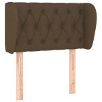 vidaXL Tăblie de pat cu aripioare maro închis 83x23x78/88 cm textil