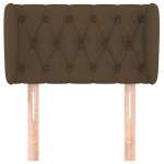 vidaXL Tăblie de pat cu aripioare maro închis 83x23x78/88 cm textil