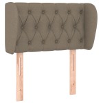 vidaXL Tăblie de pat cu aripioare gri taupe 83x23x78/88 cm textil
