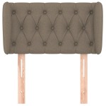 vidaXL Tăblie de pat cu aripioare gri taupe 83x23x78/88 cm textil