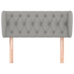 vidaXL Tăblie de pat cu aripioare gri deschis 93x23x78/88 cm textil