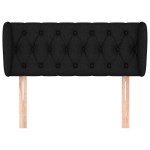 vidaXL Tăblie de pat cu aripioare negru 93x23x78/88 cm textil