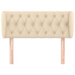 vidaXL Tăblie de pat cu aripioare crem 93x23x78/88 cm textil