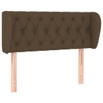 vidaXL Tăblie de pat cu aripioare maro închis 103x23x78/88 cm textil
