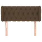 vidaXL Tăblie de pat cu aripioare maro închis 103x23x78/88 cm textil