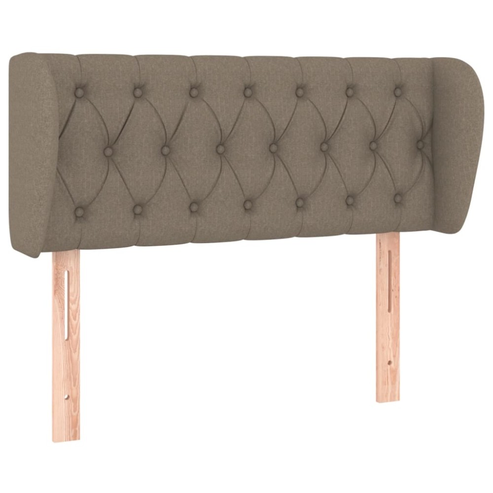 vidaXL Tăblie de pat cu aripioare gri taupe 103x23x78/88 cm textil