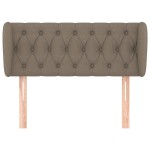 vidaXL Tăblie de pat cu aripioare gri taupe 103x23x78/88 cm textil