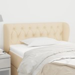 vidaXL Tăblie de pat cu aripioare crem 103x23x78/88 cm textil vidaXL Tăblie de pat cu aripioare crem 103x23x78/88 cm textil
