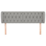 vidaXL Tăblie de pat cu aripioare gri deschis 147x23x78/88 cm textil