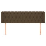 vidaXL Tăblie de pat cu aripioare maro închis 147x23x78/88 cm textil