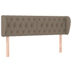 vidaXL Tăblie de pat cu aripioare gri taupe 147x23x78/88 cm textil