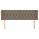 vidaXL Tăblie de pat cu aripioare gri taupe 147x23x78/88 cm textil