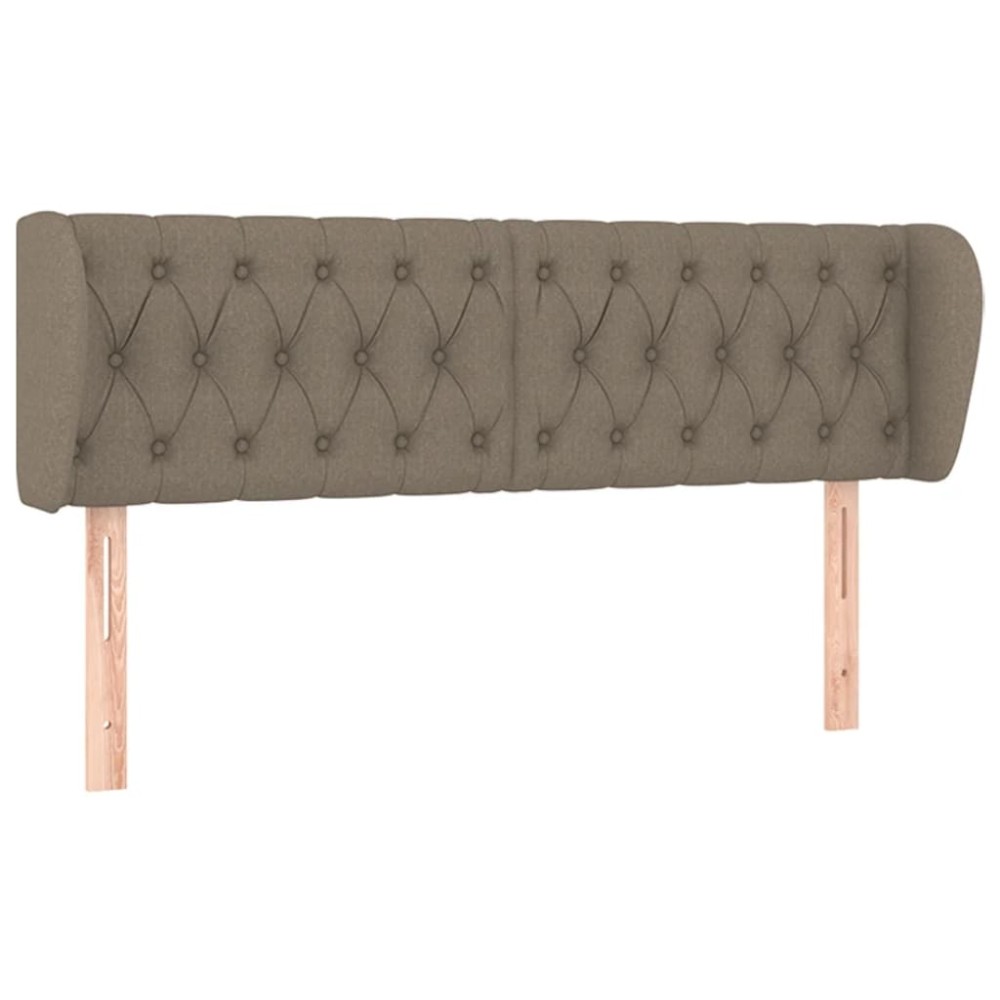 vidaXL Tăblie de pat cu aripioare gri taupe 163x23x78/88 cm textil