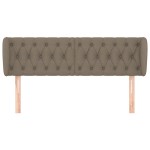 vidaXL Tăblie de pat cu aripioare gri taupe 163x23x78/88 cm textil