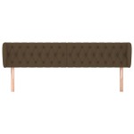 vidaXL Tăblie de pat cu aripioare maro închis 183x23x78/88 cm textil
