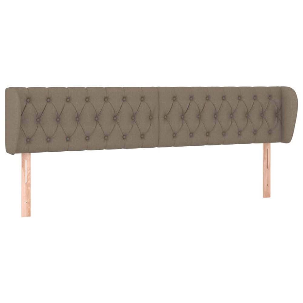 vidaXL Tăblie de pat cu aripioare gri taupe 183x23x78/88 cm textil
