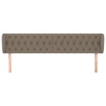 vidaXL Tăblie de pat cu aripioare gri taupe 183x23x78/88 cm textil